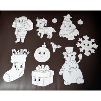 SILUETE DIN CARTON PENTRU COLORAT - IARNA